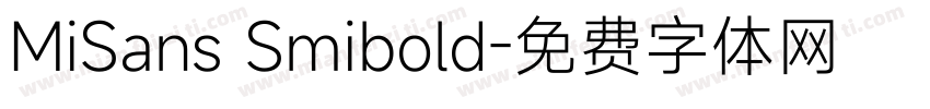 MiSans Smibold字体转换